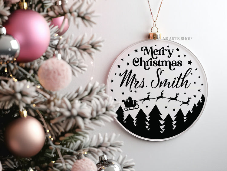 Teacher Christmas Ornament SVG Bundle