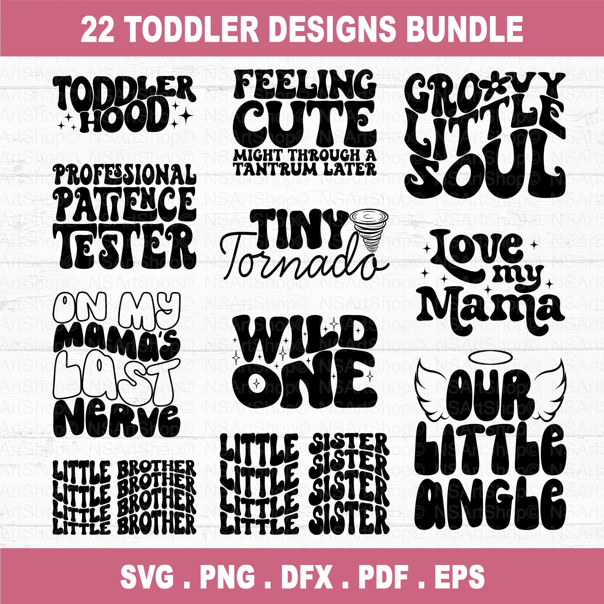 Toddler SVG Bundle Retro