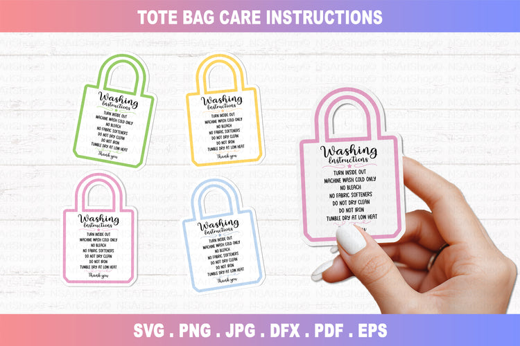 Tote Bag Care Instructions Printable