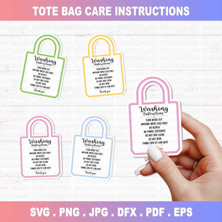 Tote Bag Care Instructions Printable