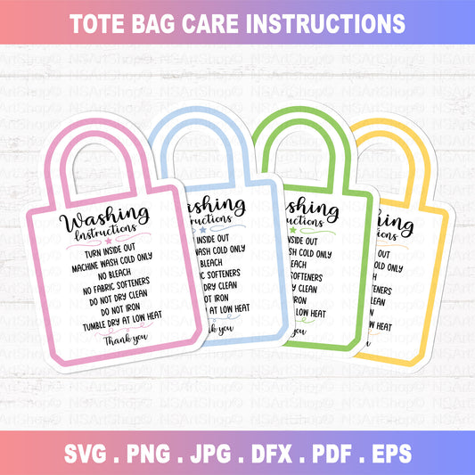 Tote Bag Care Instructions Printable