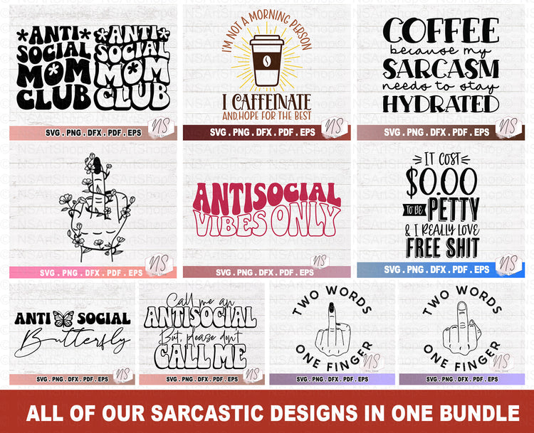 Sarcastic Mega SVG Bundle