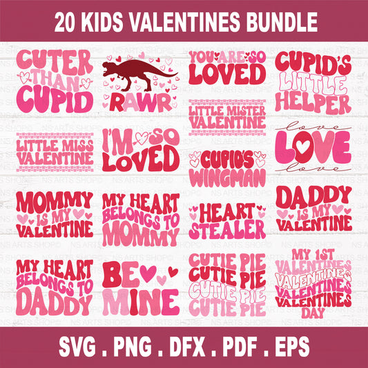 Kids Valentine SVG Bundle