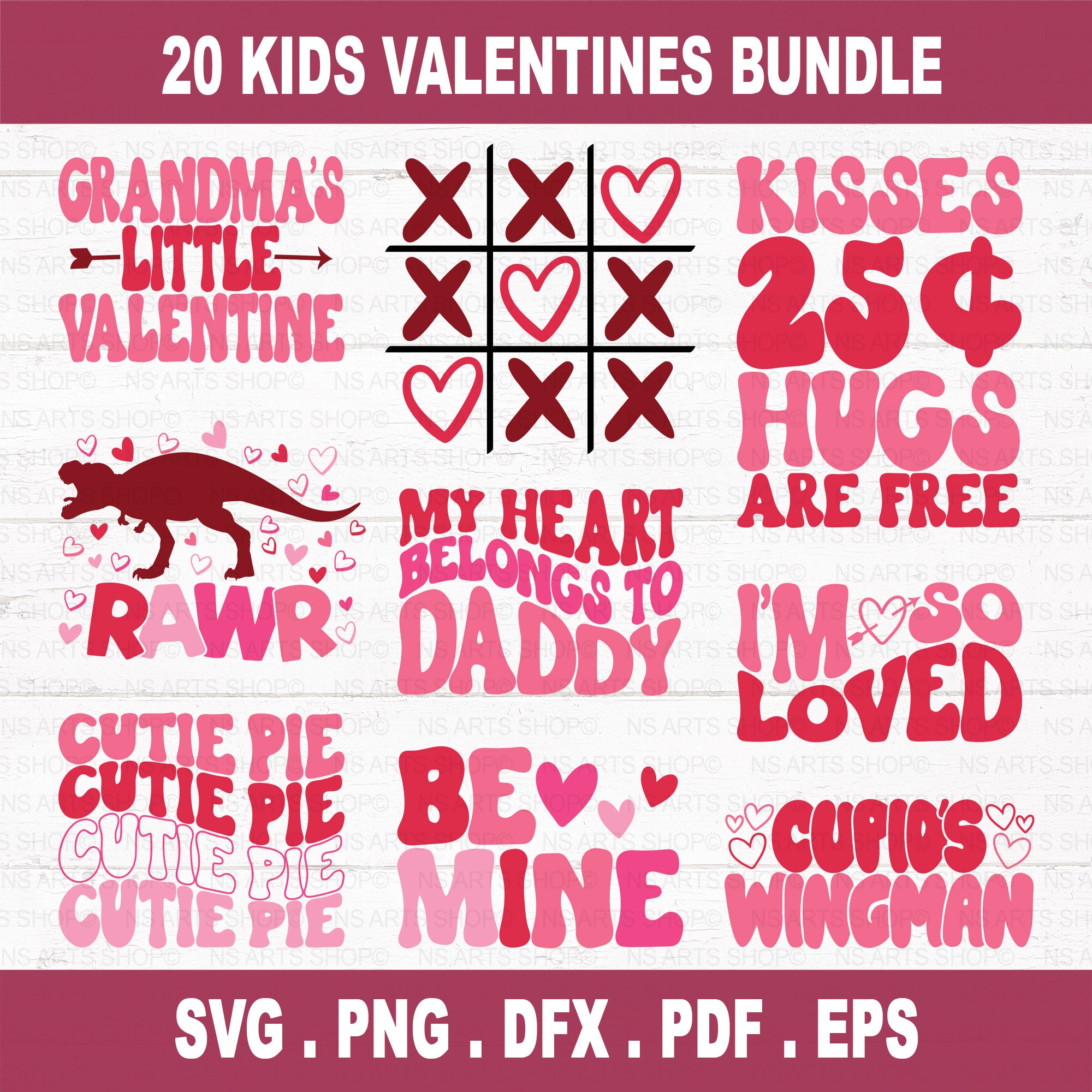 Kids Valentine SVG Bundle