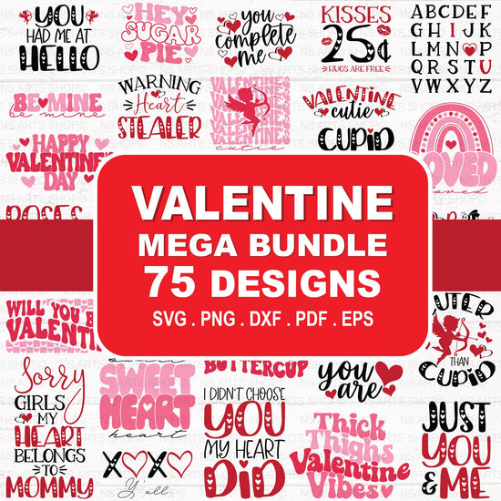 mega bundle svg file for valentines day