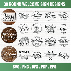 Welcome Signs SVG Bundle