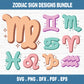 Zodiac Signs SVG Bundle