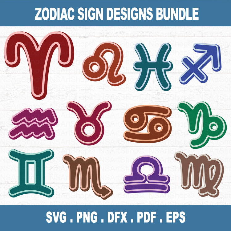 Zodiac Signs SVG Bundle