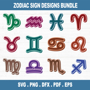 Zodiac Signs SVG Bundle