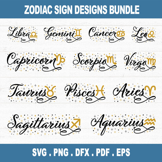 Zodiac Sign SVG Bundle