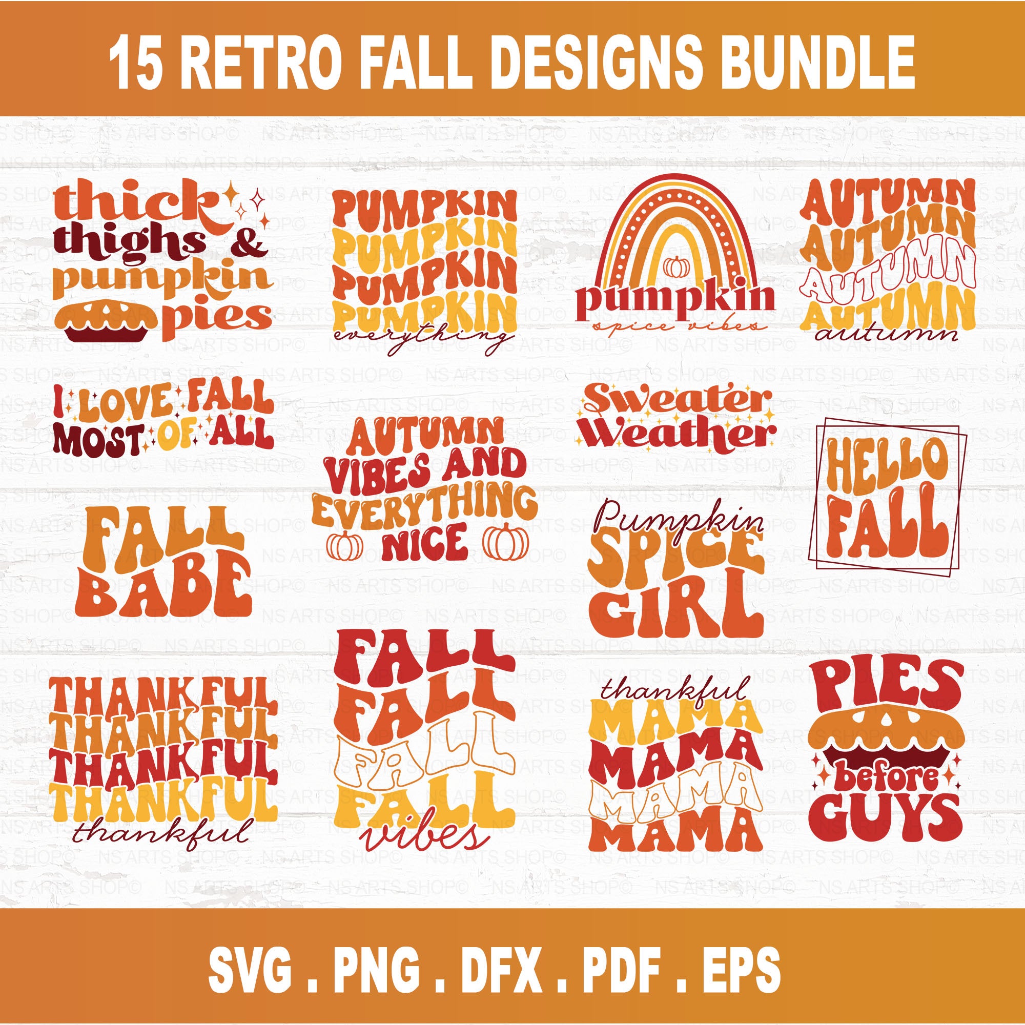 Fall SVG Bundle Retro