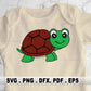 Baby Turtle SVG Outline