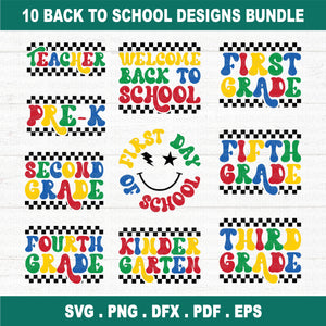 Back To School Grade SVG Bundle