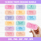 Book Trope Ticket SVG Bundle