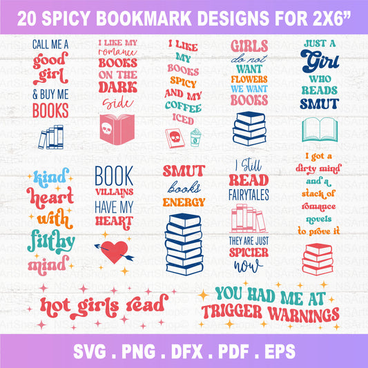 Spicy Bookmark SVG Bundle