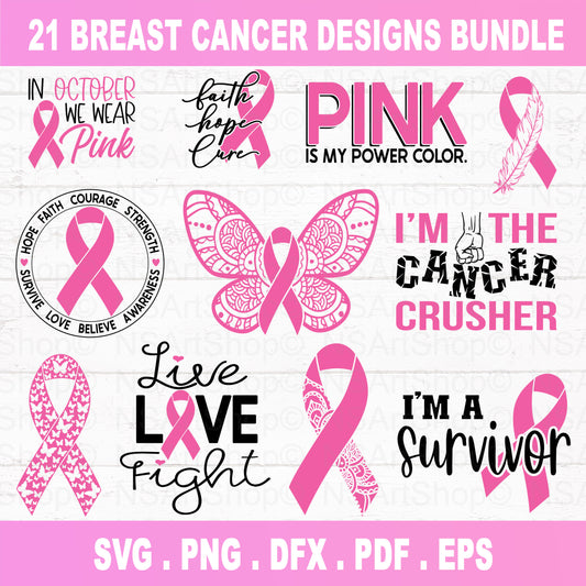 Breast Cancer SVG Bundle