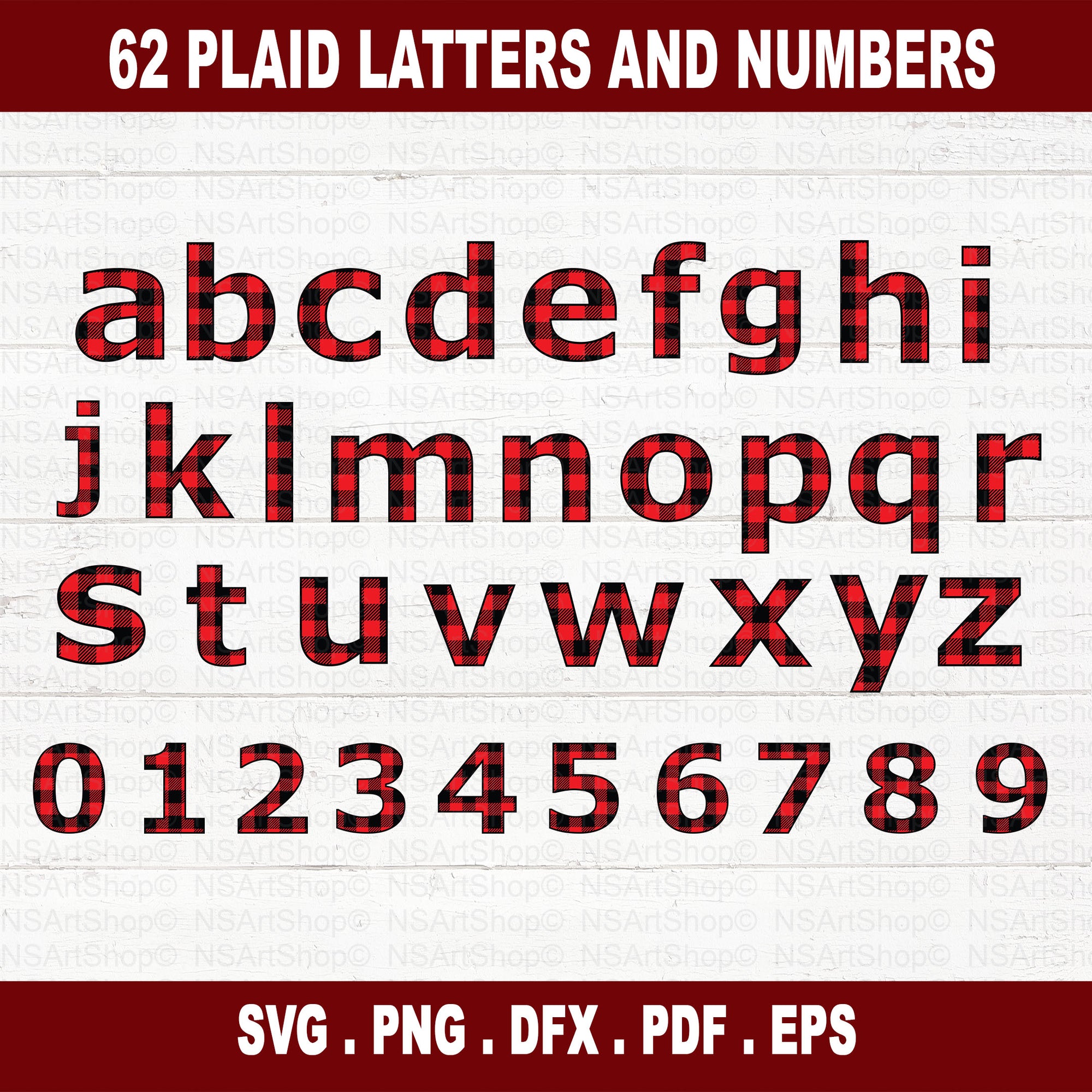 Plaid Alphabet SVG Bundle