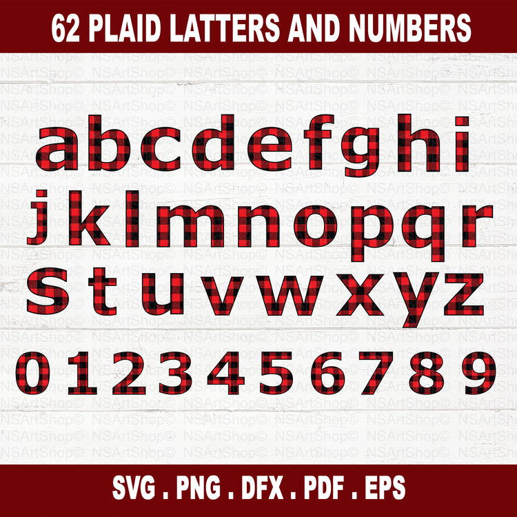 Plaid Alphabet SVG Bundle