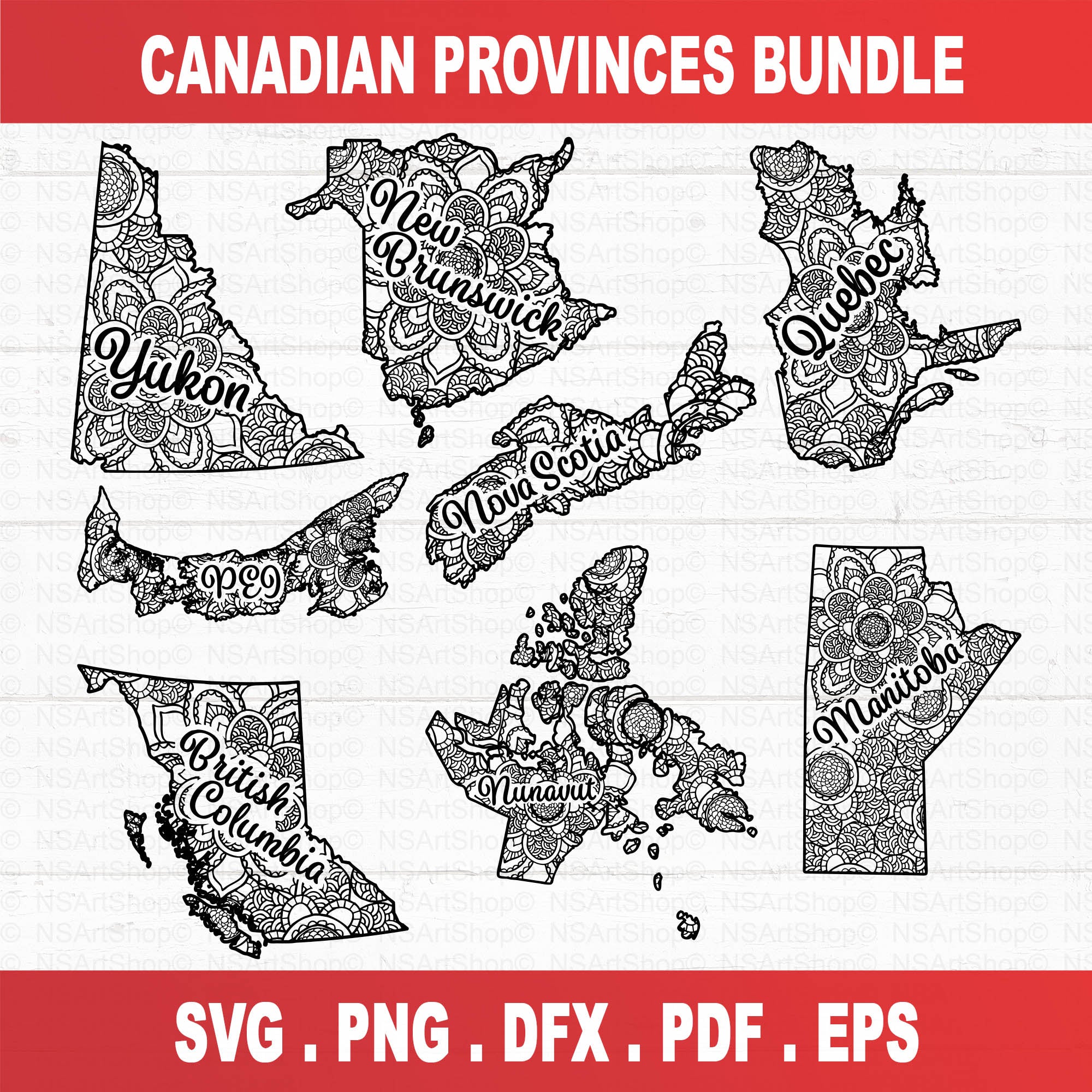 Canada Provinces SVG Bundle