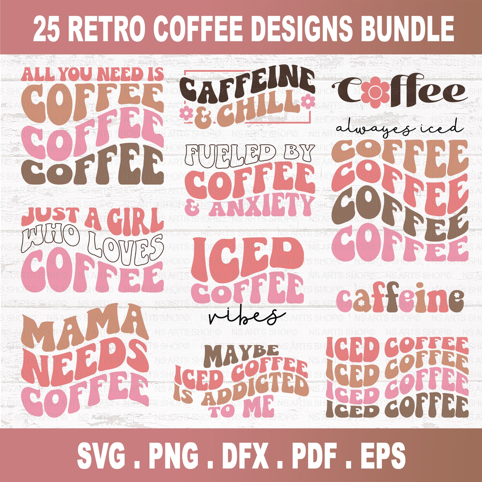 Coffee SVG Bundle Retro