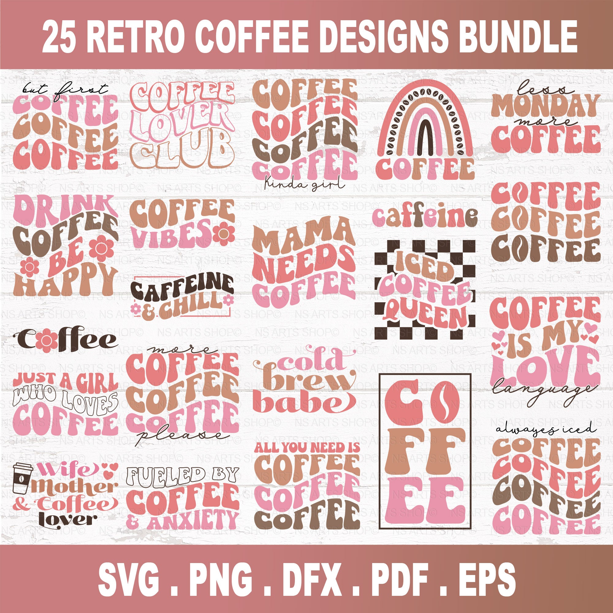 Coffee SVG Bundle Retro