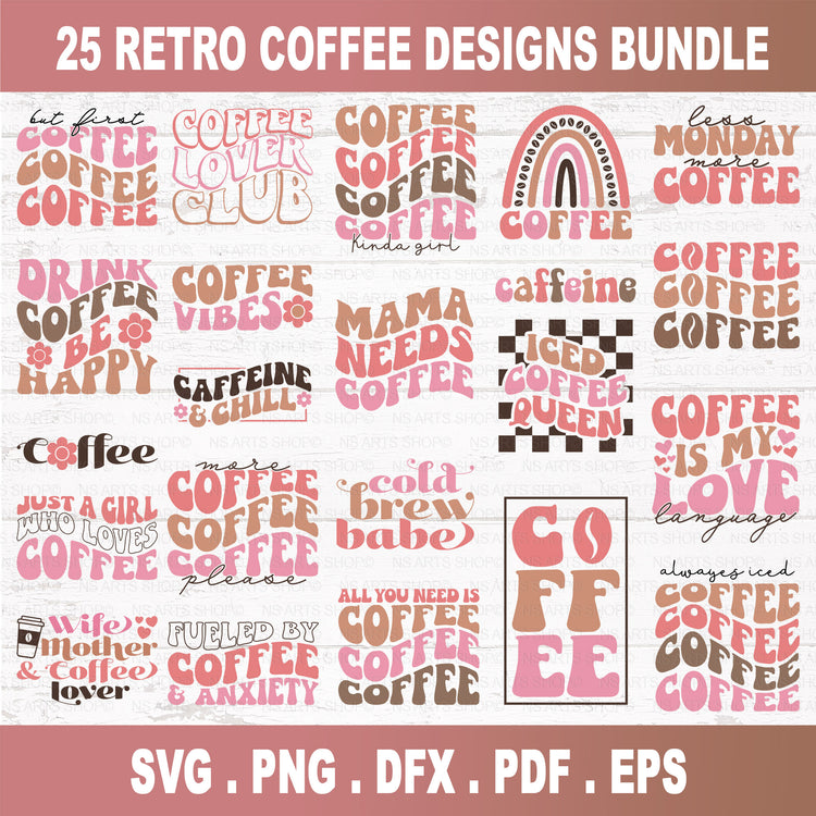 Coffee SVG Bundle Retro