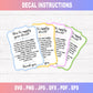 Care Instruction Card Digital Print Bundle