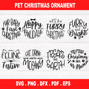 Pet Christmas Ornament SVG Bundle