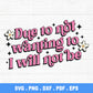 This 'Due to not wanting to, I will not be,' available as an SVG, PNG, DXF, PDF, and EPS digital download in retro groovy style. Features a fun vintage aesthetic with sparkles and flower accents, perfect for Cricut, Silhouette, and other cutting machines.