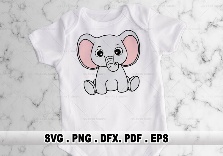 Baby Elephant SVG