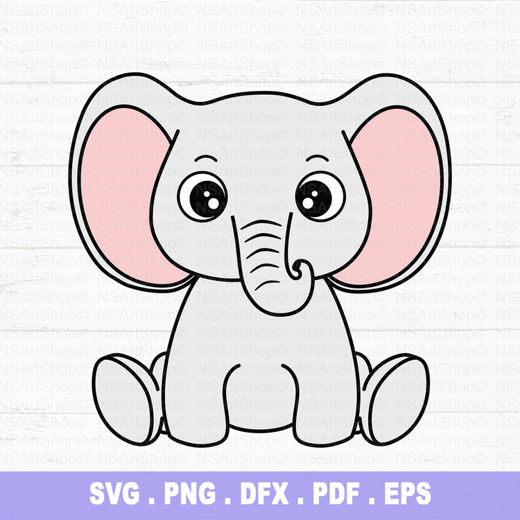 Baby Elephant SVG