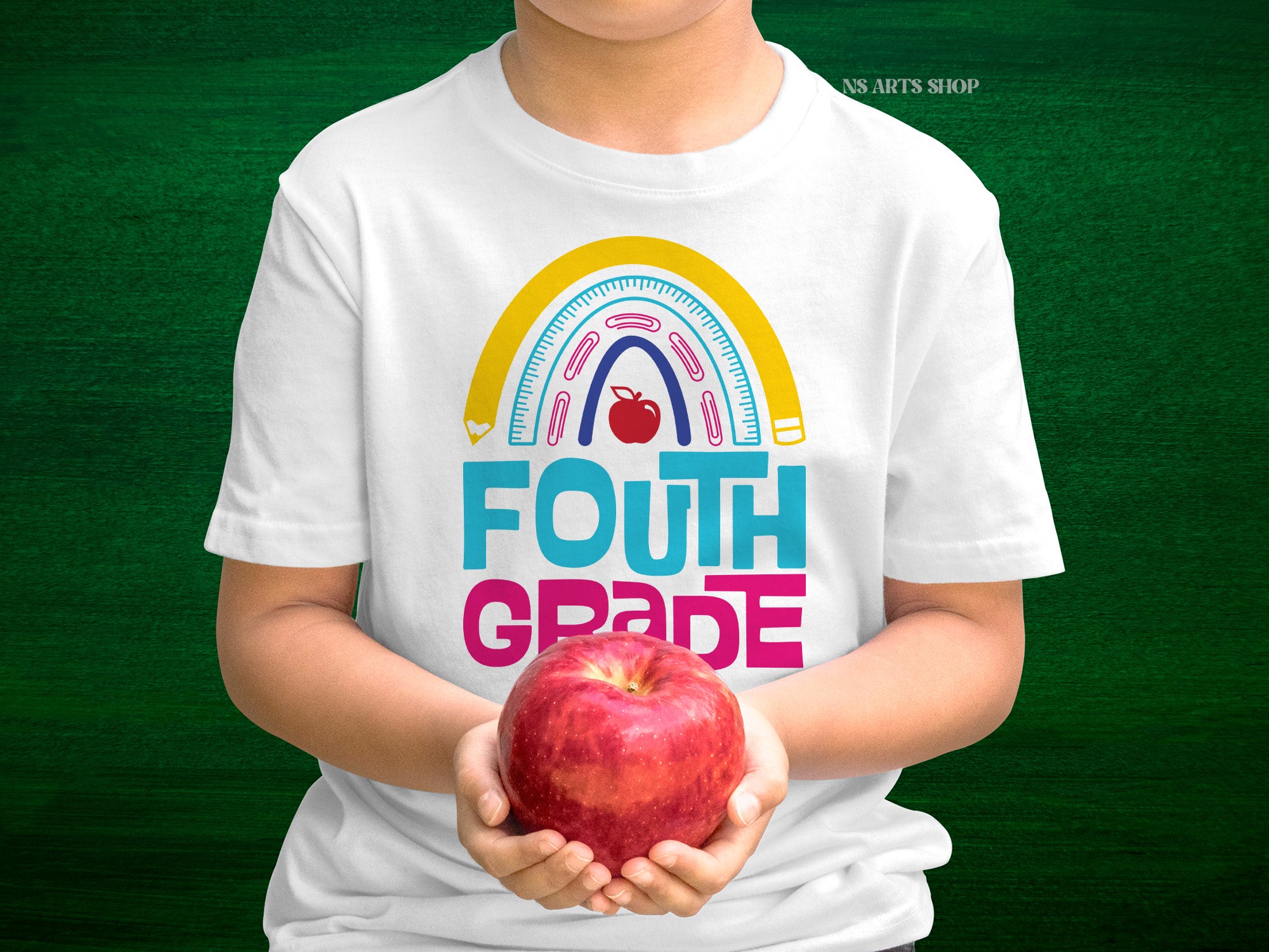 Fourth Grade Rainbow back to school grades. First to fifth grade with First day of school and welcome back to school