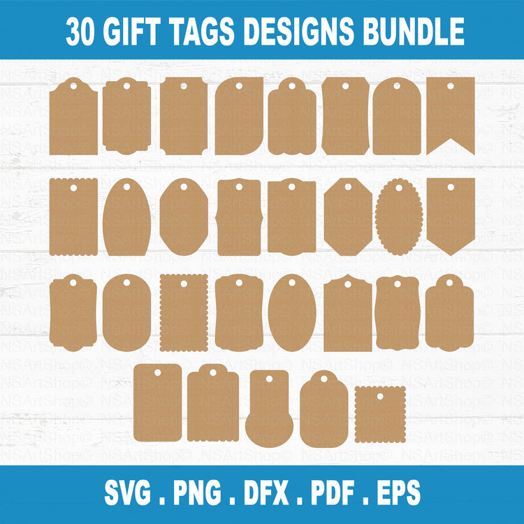 Mega Christmas Gift Tags SVG Bundle