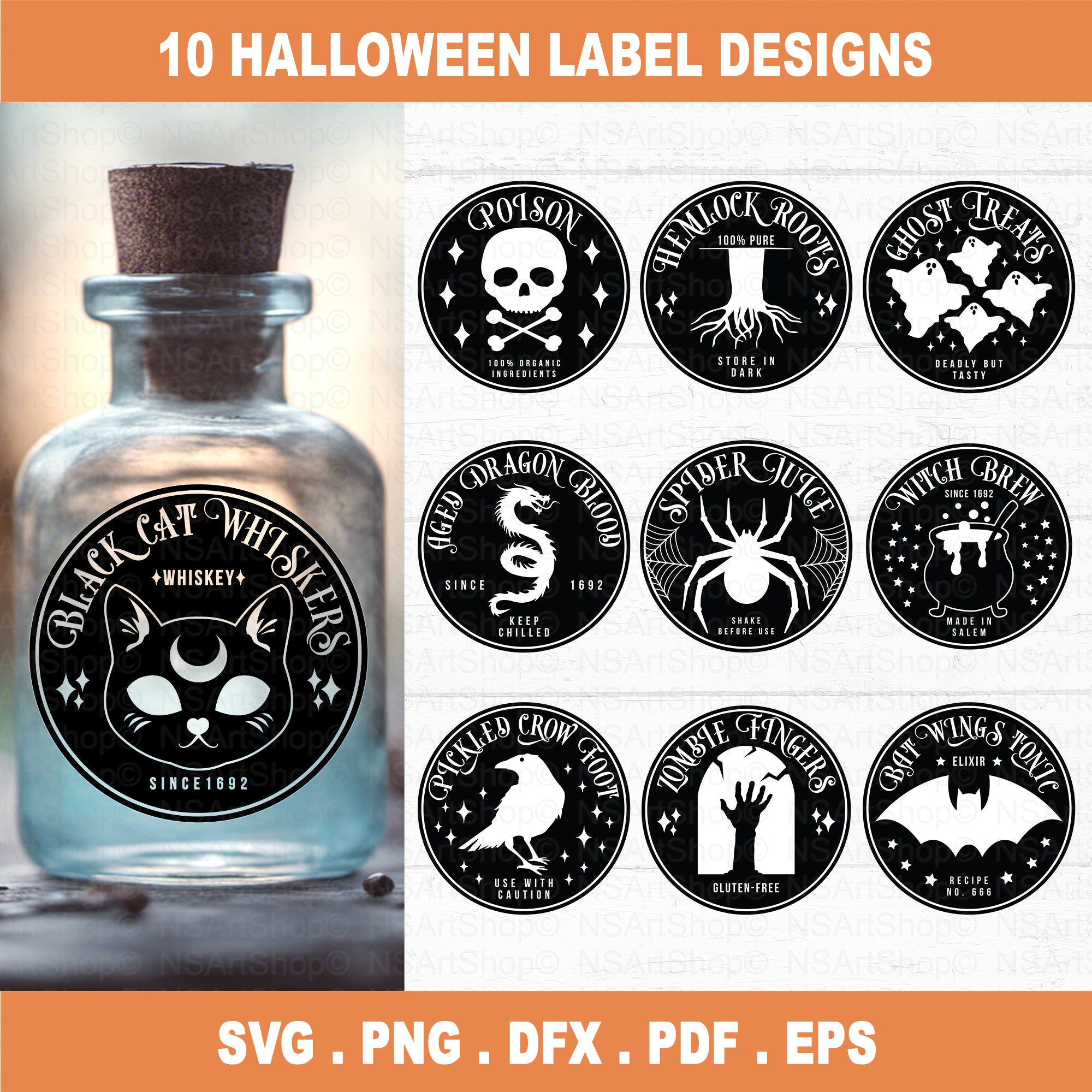 Halloween Potion Labels SVG Bundle