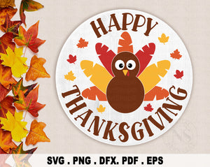 Thanksgiving Round Sign SVG Bundle