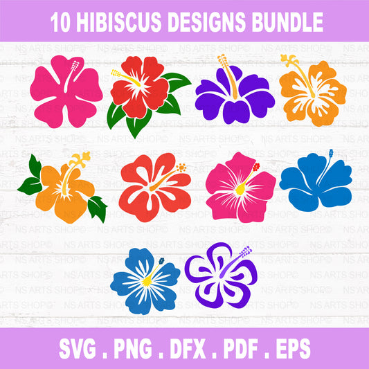 Hibiscus Flowers SVG Bundle