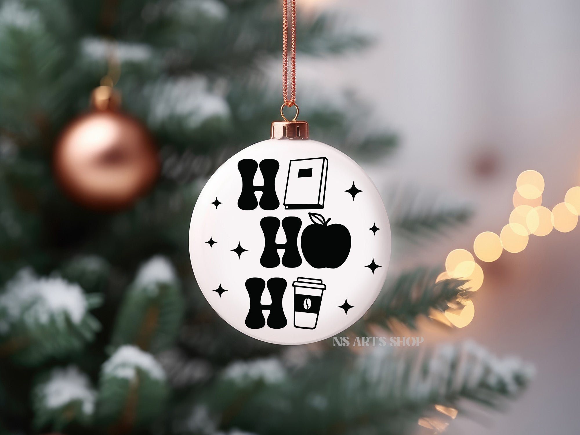 Teacher Christmas Ornament SVG Bundle