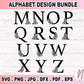 Floral Alphabet SVG Bundle