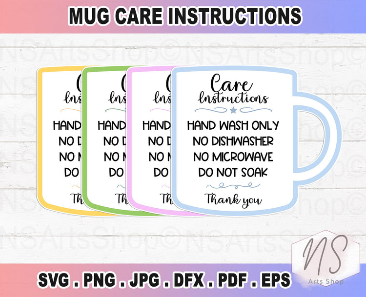 Cup Care Card Instructions Printable SVG