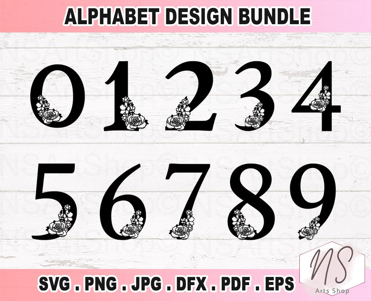 Floral Alphabet SVG Bundle