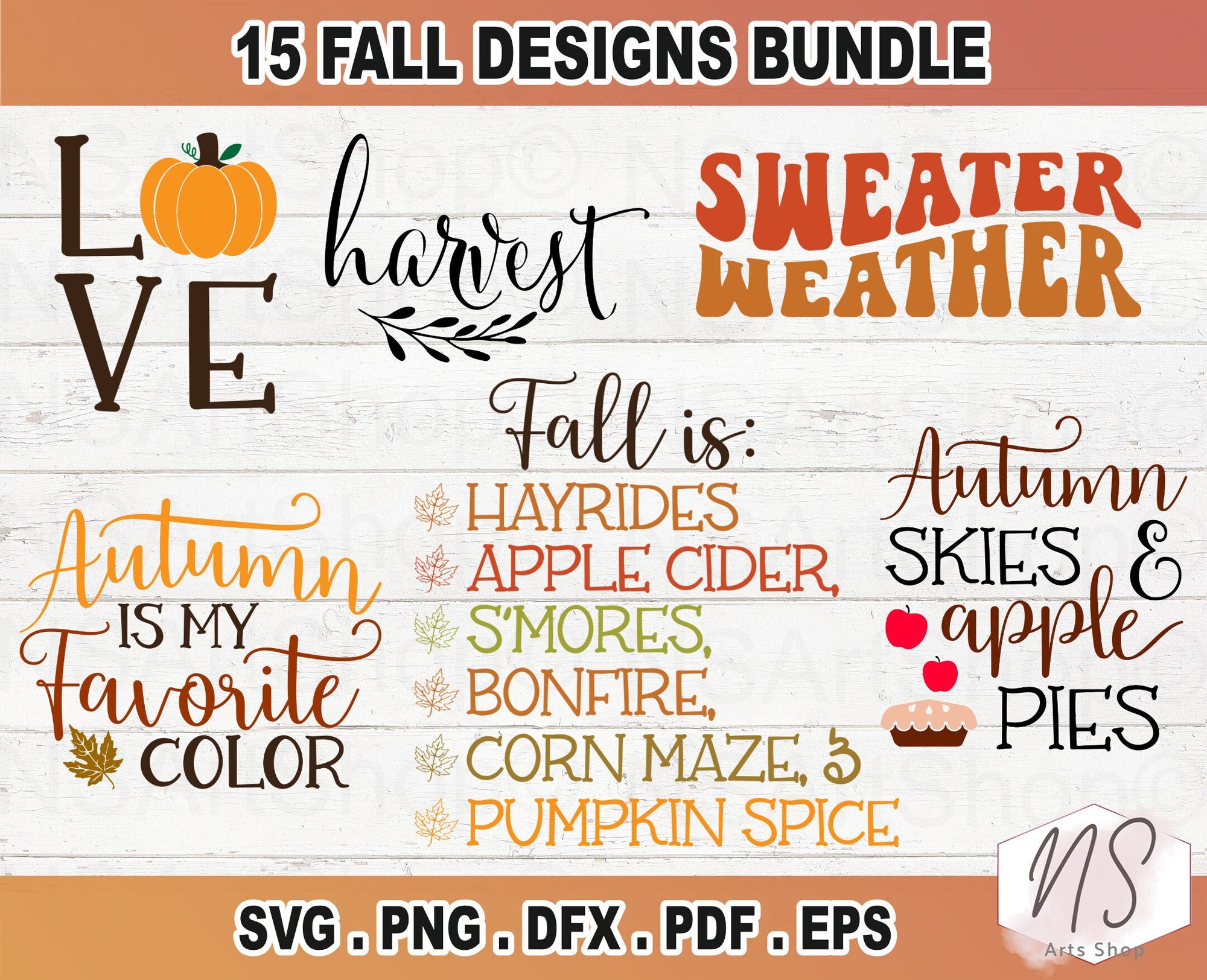 Fall SVG Bundle Retro