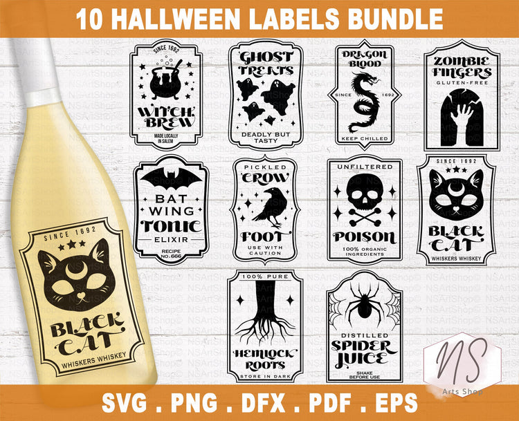 Halloween Potion Labels SVG Bundle