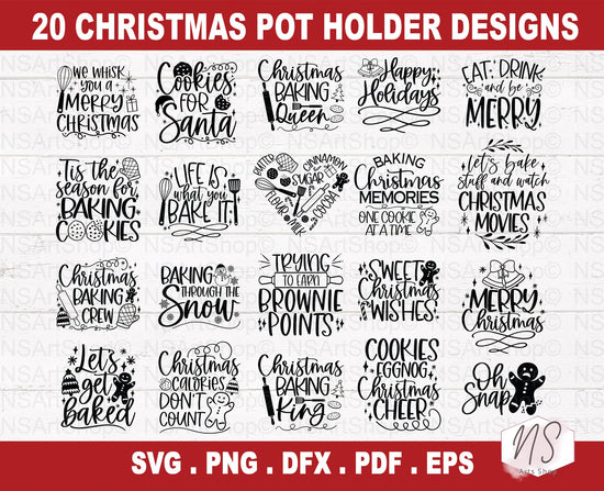 Christmas pot holder svg files