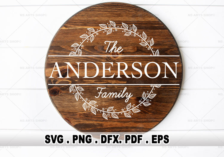 Family Name monogram SVG Bundle