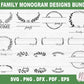 Family Name monogram SVG Bundle