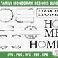 Family Name monogram SVG Bundle