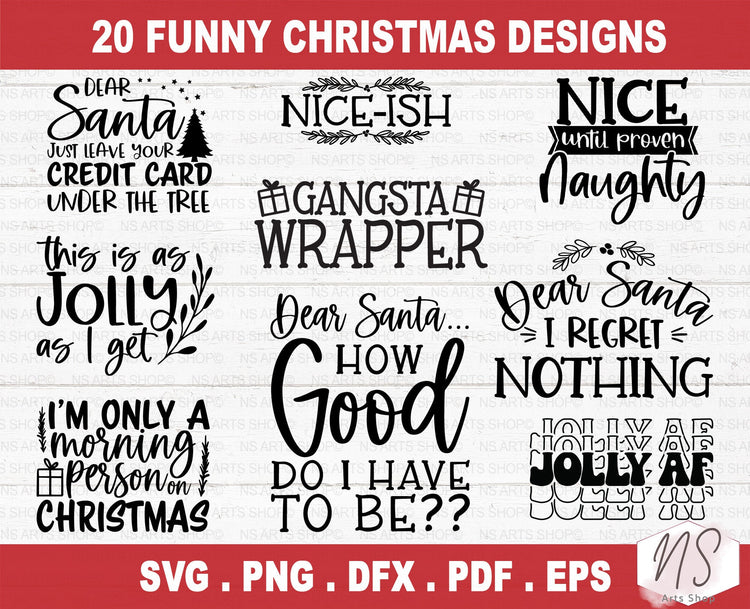 Funny Christmas SVG Bundle