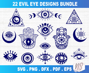 Evil Eye Hamsa SVG Bundle