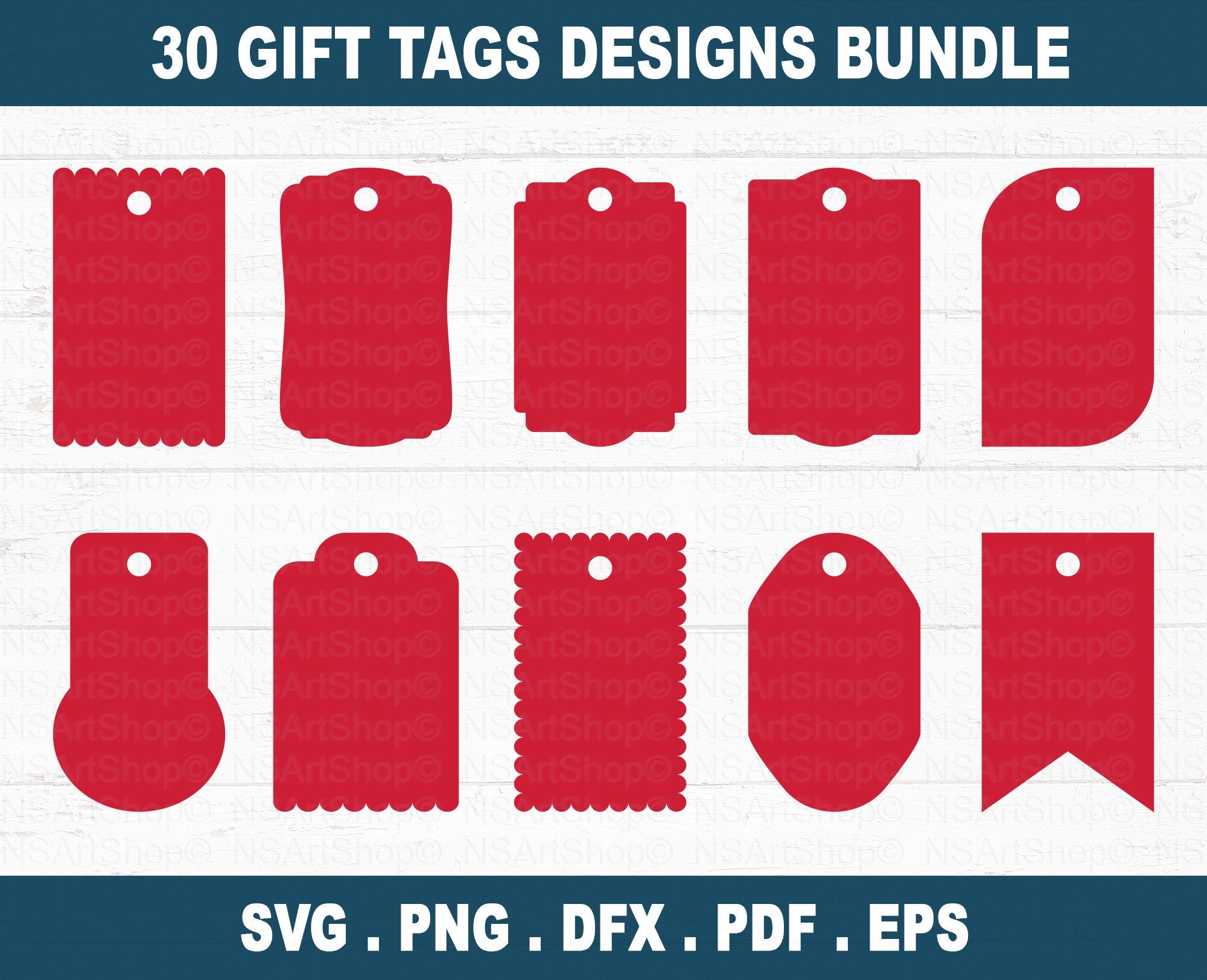 Gift Tag SVG Bundle