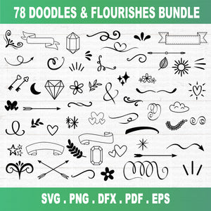 Doodle Elements SVG Bundle